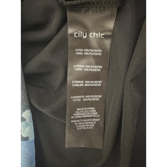 City Chic Striped Floral Chiffon Sleeveless Maxi Dress Size 22 3X Summer Plus Sz - Picture 5 of 6